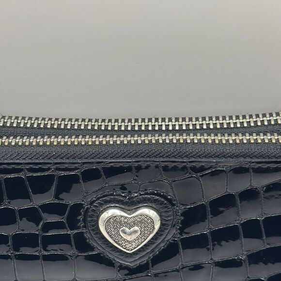 Brighton patent  Croc-Embossed Crossbody Bag with Heart Detail - Picture 4 of 11
